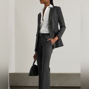 Theory Women's Wool Twill Blazer in Charcoal Size S